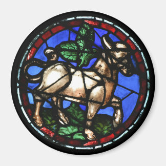 Taurus Zodiac Stained Glass Notre-Dame de Paris M1 Magnet