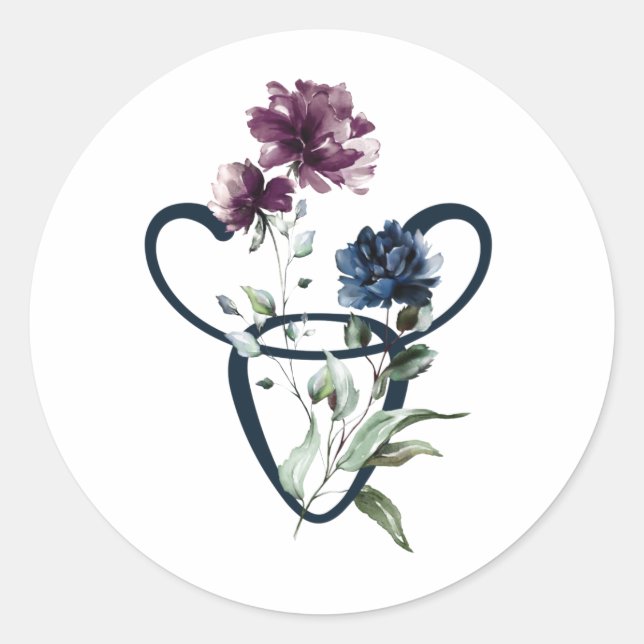 Taurus Zodiac Star Sign Classic Round Sticker (Front)