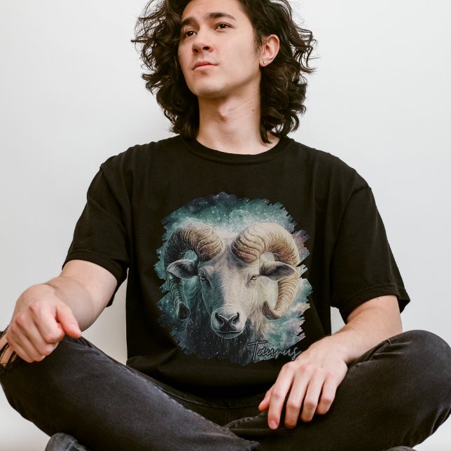 Taurus Zodiac Star Symbol, Galaxy Inspired, Cosmic T-Shirt (Creator Uploaded)