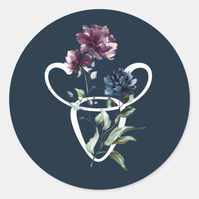 Taurus Zodiac Symbol Classic Round Sticker (Front)