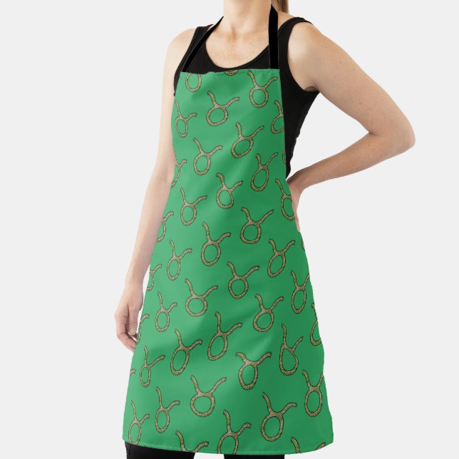 Taurus Zodiac Symbol Element by Kenneth Yoncich Apron (Insitu)