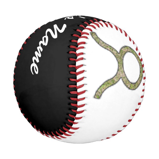 Taurus Zodiac Symbol Element by Kenneth Yoncich Baseball (Angled)