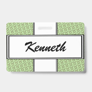 Taurus Zodiac Symbol Element by Kenneth Yoncich ID Badge