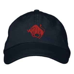 Taurus Zodiac Symbol Embroidery Embroidered Hat