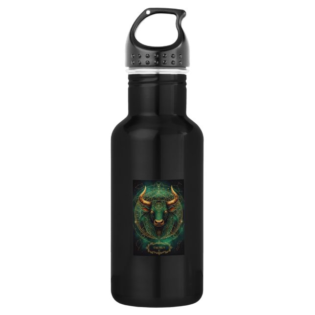Taurus Zodiac Water Bottle (Front)
