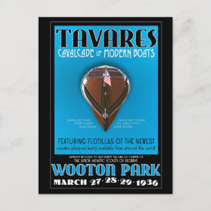 Tavares Cavalcade of Modern Boats post card