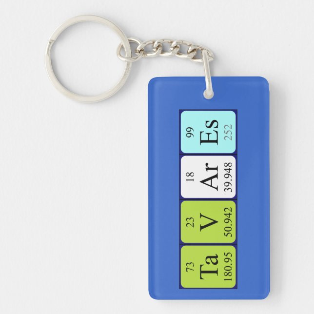 Tavares periodic table name keyring (Front)