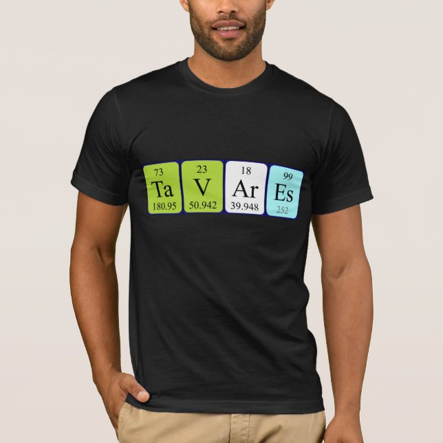 Tavares periodic table name shirt (Front)