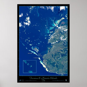 Tavarua & Namotu Islands, Fiji satellite poster