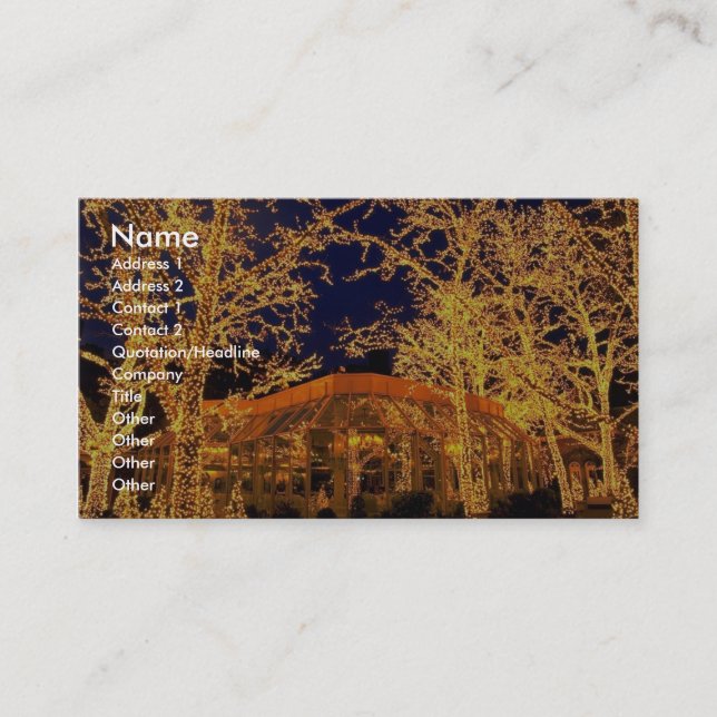 Tavern on the Green, Central Park, New York City, Business Card (Front)
