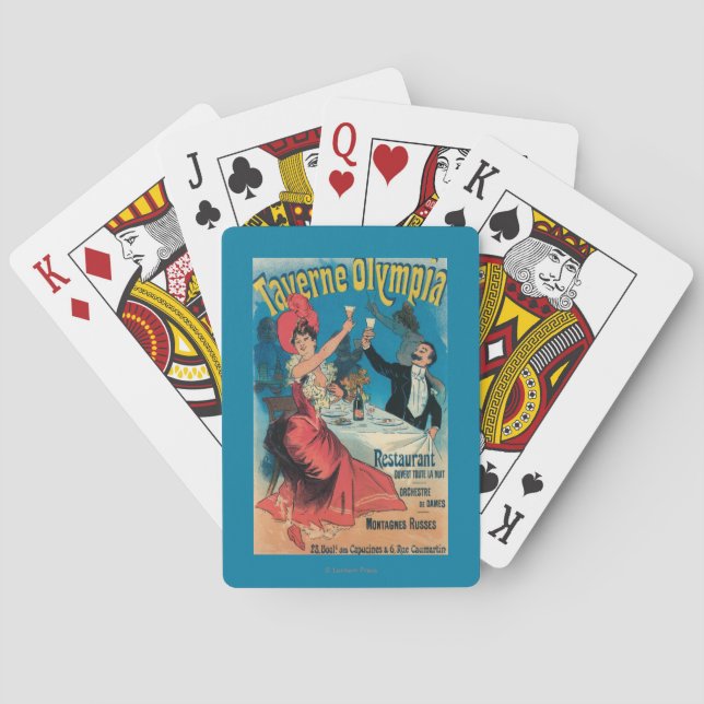 Taverne Olympia Promotional Poster Playing Cards (Back)