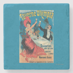 Taverne Olympia Promotional Poster Stone Coaster