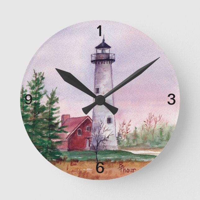 Tawas Point Lighthouse Wall Clock (Front)