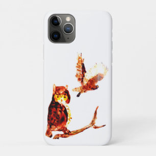 Tawny Brown Owls Art iPhone 11 Pro Case