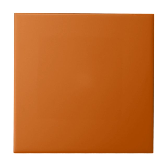 Tawny Brown Solid Color Tile (Front)