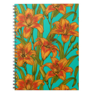 Tawny dailily flowers notebook