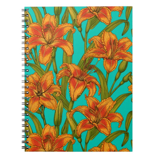 Tawny dailily flowers notebook (Front)