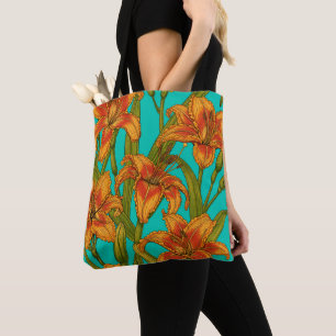 Tawny dailily flowers tote bag