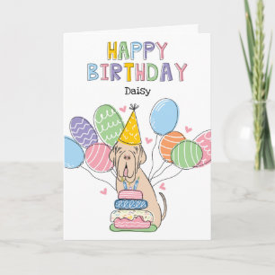 Tawny Neapolitan Mastiff Birthday Card