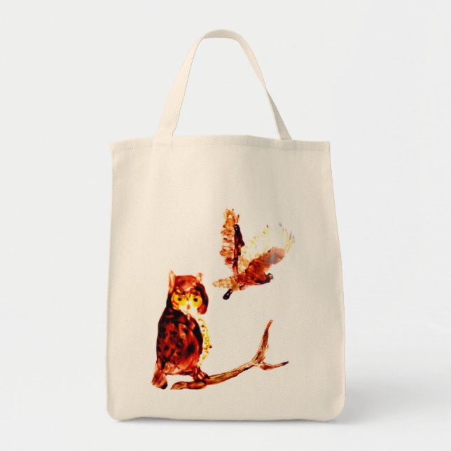 Tawny Owl Art Tote Bag (Front)