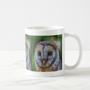 Tawny Owl In Pointillism Art Coffee Mug