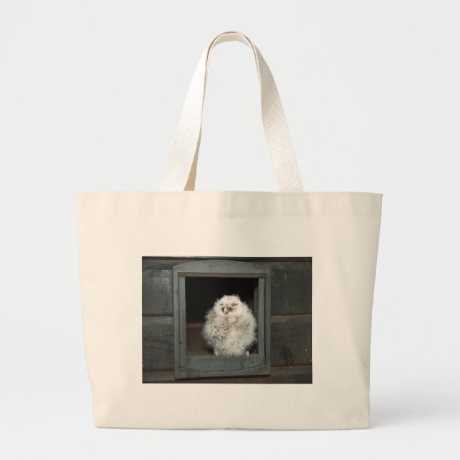 Tawny Owl Large Tote Bag (Front)