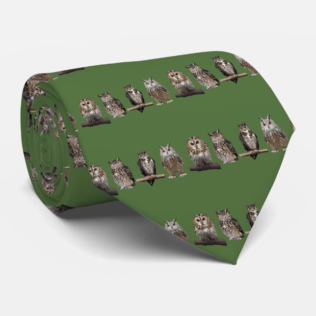 Tawny Owl Tie (Rolled)