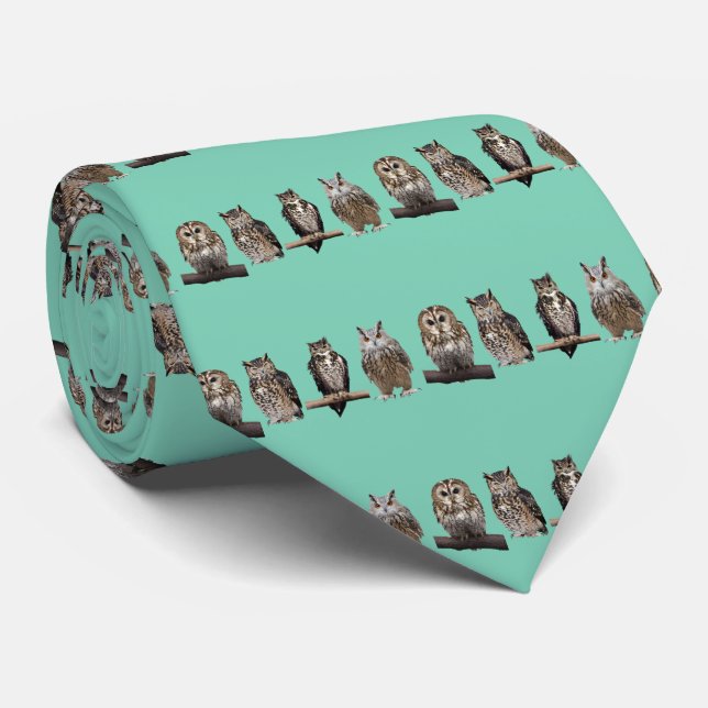 Tawny Owl Tie (Rolled)
