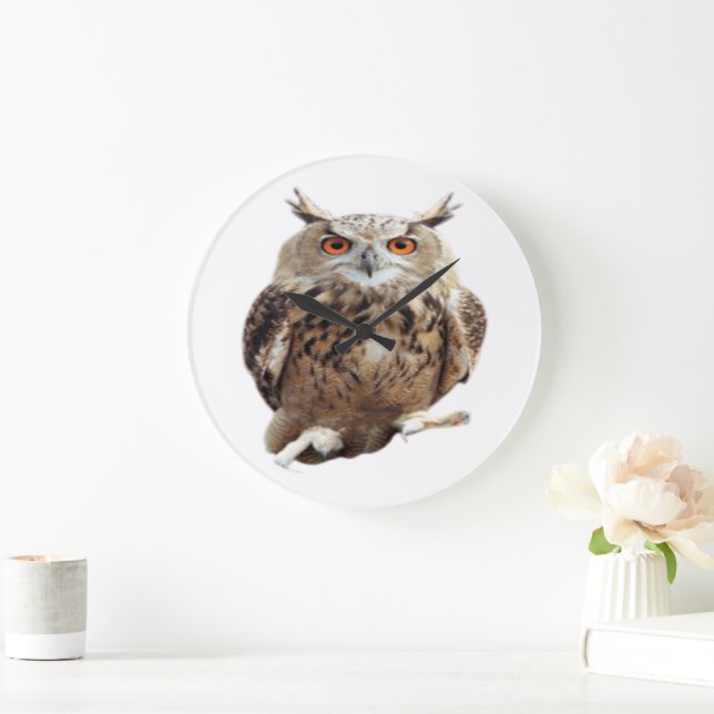 Tawny Owl with Claws           Large Clock (Home)