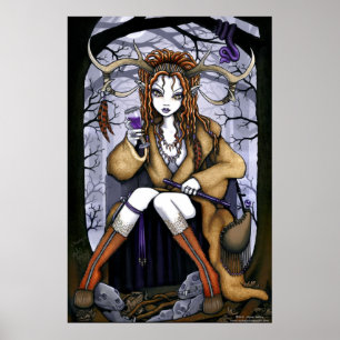 "Tawny" Therianthrope Nature Spirit Fae Poster