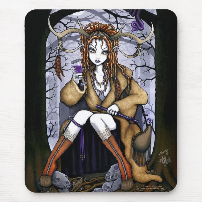 Tawny Therianthrope Nature Spirit Fairy Mousepad (Front)