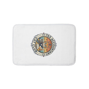 Tax Accountant Cat Cute Kitty Design - Tax Account Bath Mat