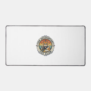 Tax Accountant Cat Cute Kitty Design - Tax Account Desk Mat
