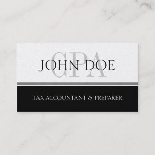 Tax Accountant CPA Stripe Platinum Business Card