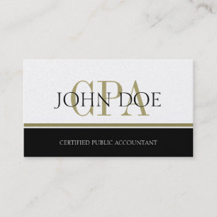 Tax Accountant Gold Stripes CPA Business Card