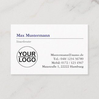tax advisor logo Business card