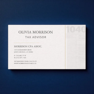 Tax Advisor Professional Business Card