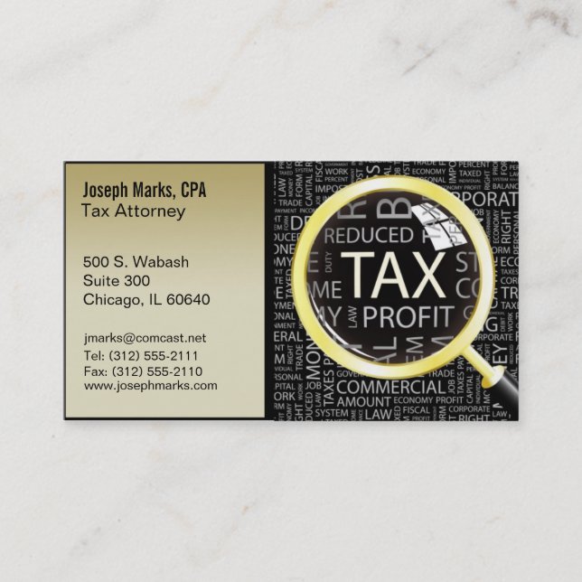 tax attorney cpa business card (Front)