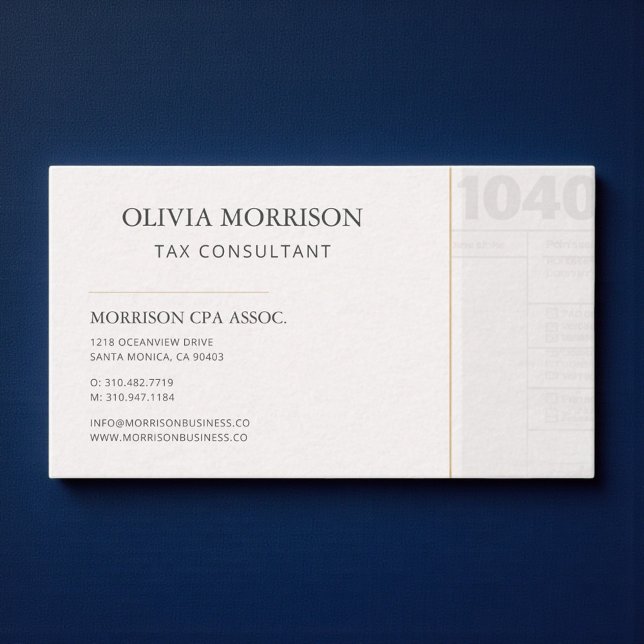 Tax Consultant Professional Business Card (Creator Uploaded)