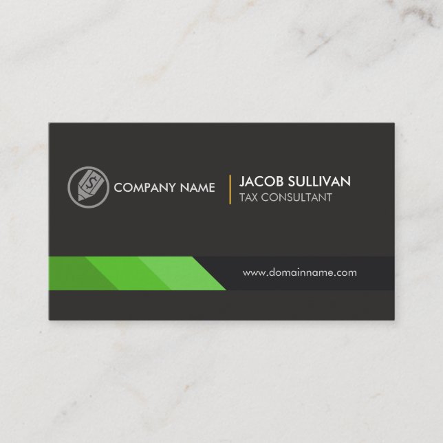 Tax Consultant Tax Preparer Business Card (Front)