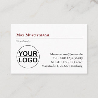 Tax consultant with LOGO Business Card