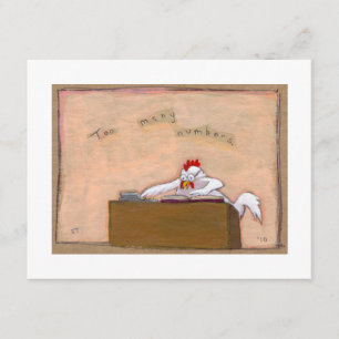 Tax Day Accountant chicken numbers fun silly art Announcement