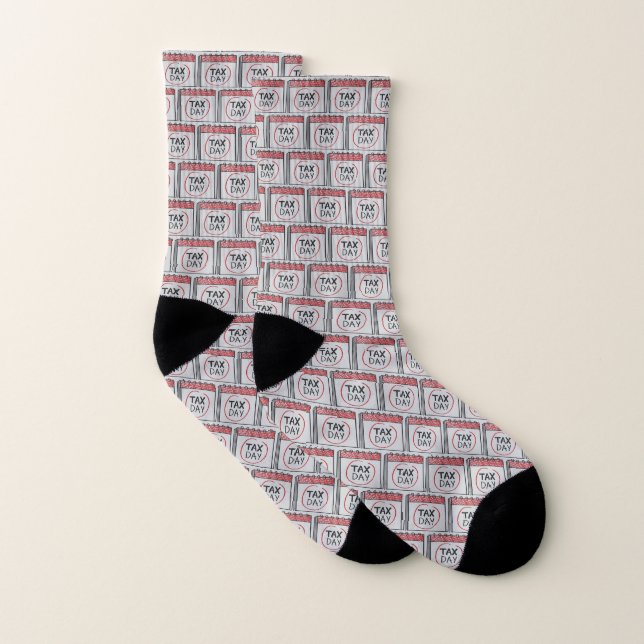 Tax Day Calendar Page Socks (Pair)