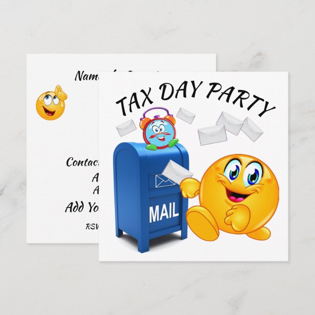 Tax Day Party Invitation (Front/Back)