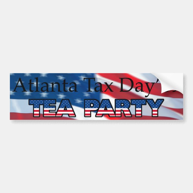 TAX DAY TEA PARTY - ATLANTA BUMPER STICKER (Front)