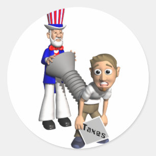 Tax Day Tradition Classic Round Sticker