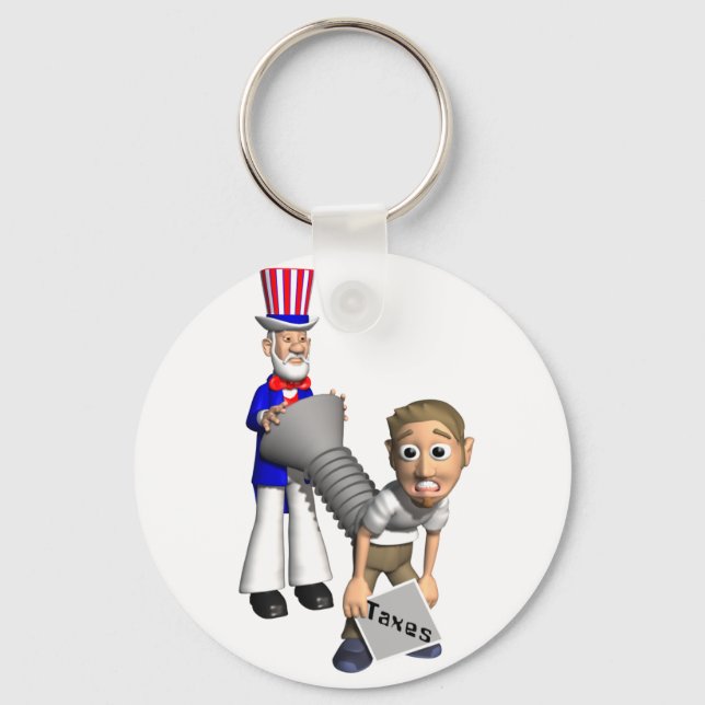 Tax Day Tradition Key Ring (Front)