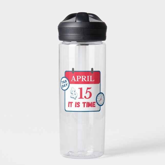 Tax day  water bottle (Front)
