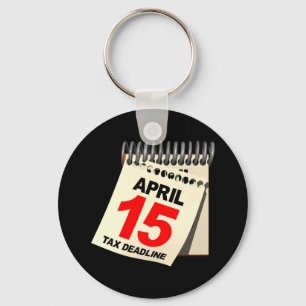 Tax Deadline Key Ring