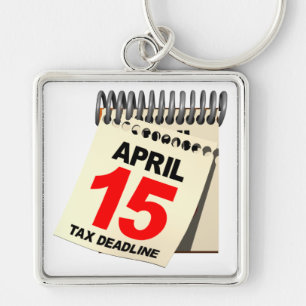 Tax Deadline Key Ring